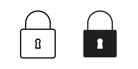 Lock icon collection vector illustrations, Vector pictogram © diga