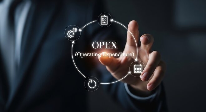 OPEX Operating Expenses Digital Interface with Icons