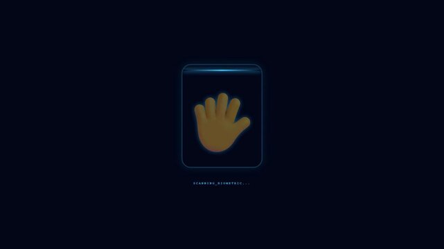 Digital biometric hand print scanning for identity verification