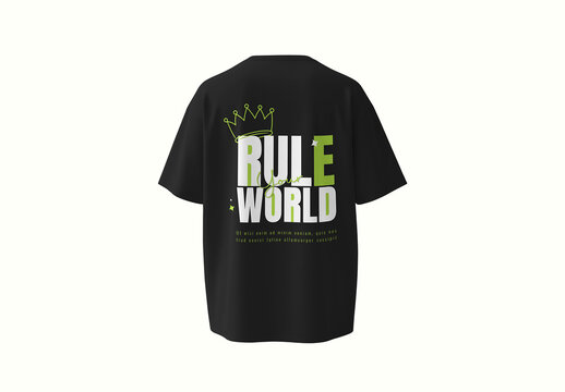 Oversized Drop Shoulder T-Shirt with Back Print