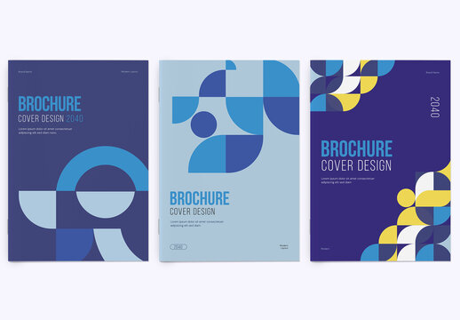 Abstract A4 Corporate Brochure Cover Template Layout