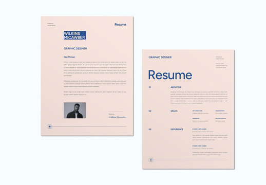 Clean Resume and Cover Letter Template for Job Seekers