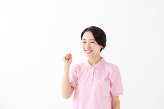 ガッツポーズ　女性