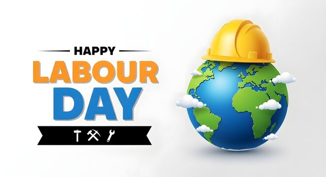 Happy labour day global workforce and construction appreciation