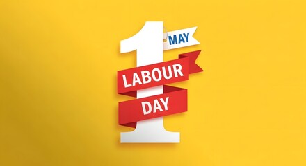 May day celebration a festive labour day banner
