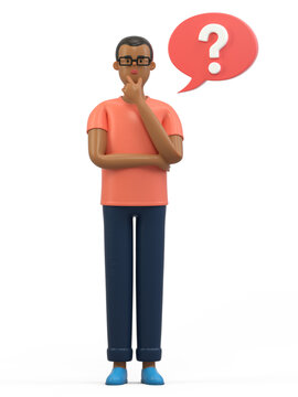 Man with a question mark