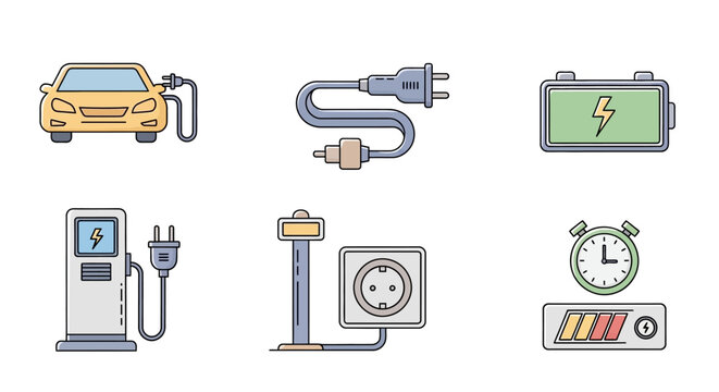 Electric vehicle charging station equipment.