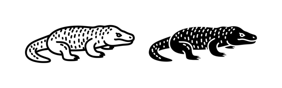Gila Monster Lizard Hand Drawn Vector Illustration