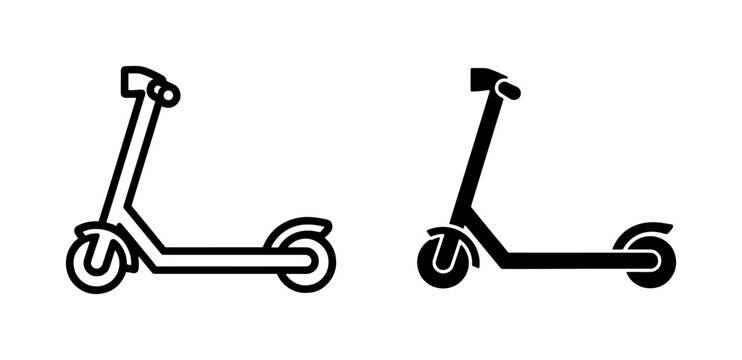 Electric Scooter Icon Set for Modern Urban Transportation