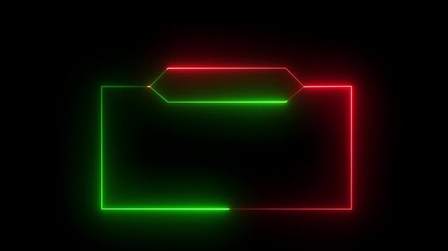 HUD, futuristic user interface screen animation. High tech screen for video game concept design. Modern banner, frame of lower third. on a black background 4k video.