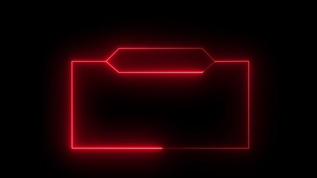 HUD, futuristic user interface screen animation. High tech screen for video game concept design. Modern banner, frame of lower third. on a black background 4k video.