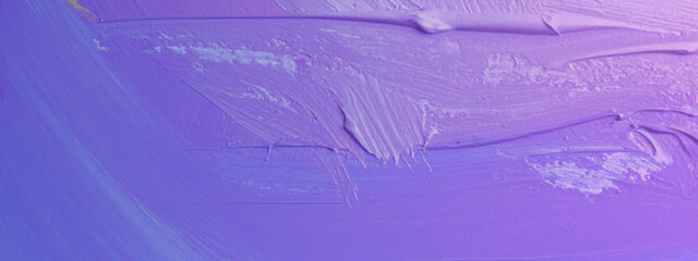 Abstract oil painting creating a vibrant violet and purple color gradient texture, blending expressive brush strokes and thick impasto paint for a soft artistic background © Vero Dibe