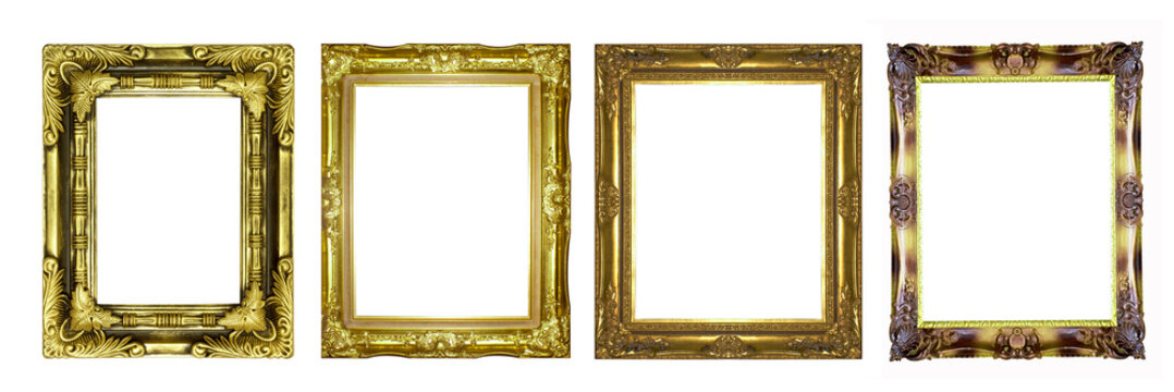 Gold picture frame set