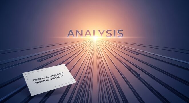 Analysis Word Emerging from Rays of Light