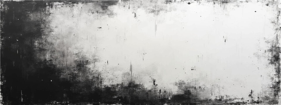 A grungy, distressed, dark rectangular area. The design features a textured, faded appearance with smudges and spots