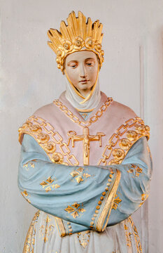 Statue (19th century) of the apparition of Our Lady of La Salette.