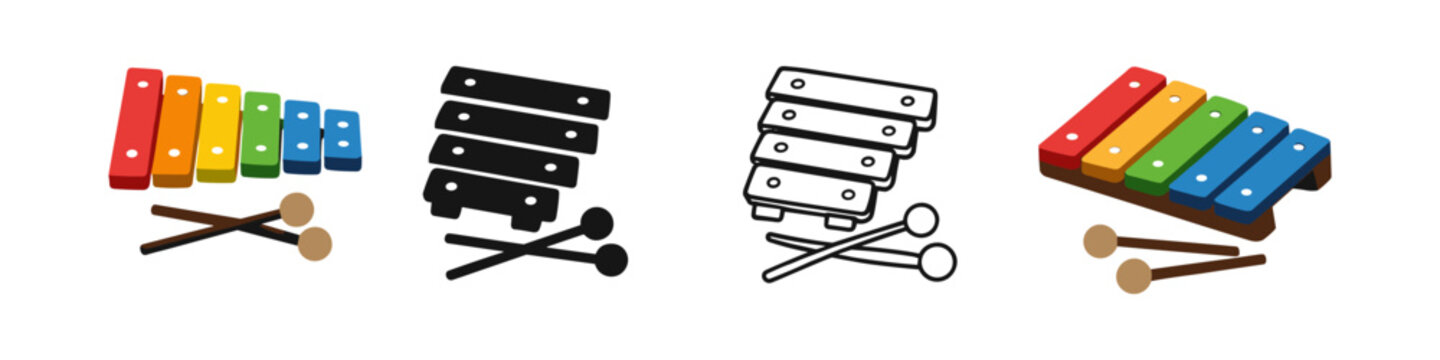 Colorful Xylophone With Mallets