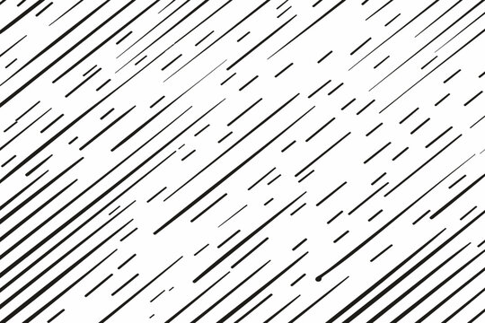 Abstract Black Diagonal Motion Lines Pattern on White Background