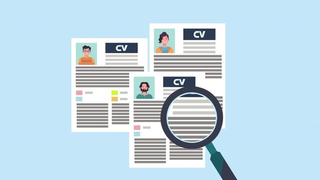 A Stock Animation Video of choosing a candidate for a vacant job