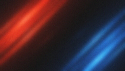 Fototapeta premium Cinematic lens flare background with red and blue light leaks, abstract neon glow on dark texture, vibrant anamorphic light rays for film overlay