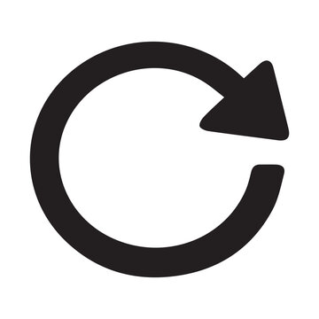 Loop arrow symbol vector illustration representing recycle repeat and continuous process concept