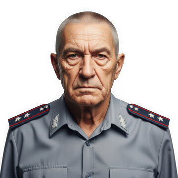 Serious-looking man in a military-style uniform with epaulettes and medals