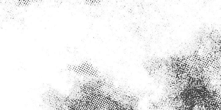 Black and White Grunge Halftone Texture Overlay Background for Distressed Design Elements Vector