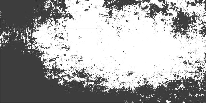 Distressed Black and White Grunge Texture Background with Ink Splatter and Weathered Grainy Vector Effect