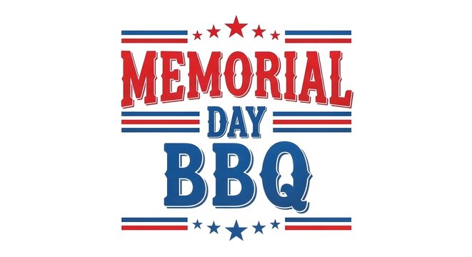 Memorial day bbq celebration graphic