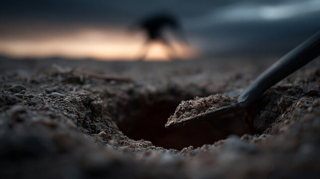 Konzeptbild zum Sprichwort: Wer anderen eine Grube gr&auml;bt, f&auml;llt selbst hinein