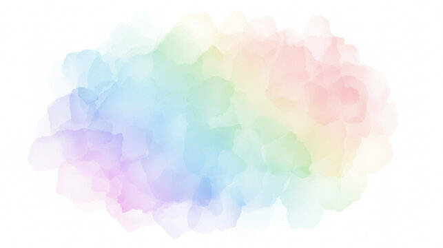 Soft pastel watercolor wash background with rainbow gradient