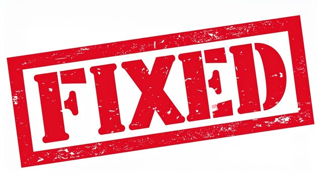 Red &ldquo;FIXED&rdquo; Stamp Graphic