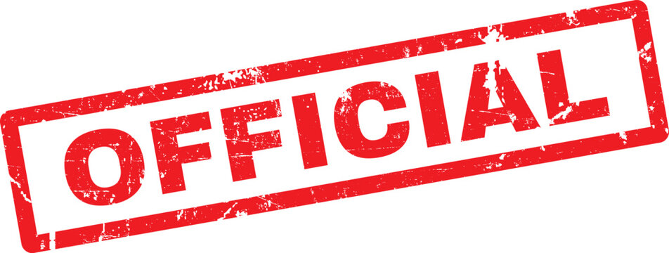 Red official stamp on white background for authentication