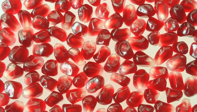 Pomegranate seeds spread horizontal minimal composition