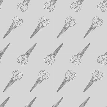 Barbershop pattern. barber tools seamless pattern. doodle barber equipment seamless pattern background