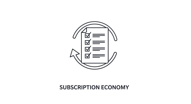 Subscription economy service icon design.