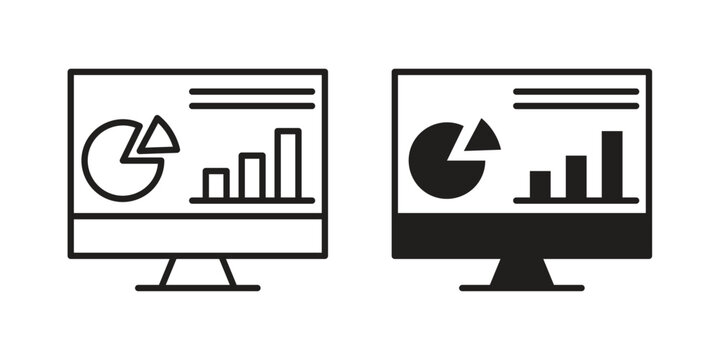 Dashboard icon symbol. Vector outline drawing. Editable stroke.