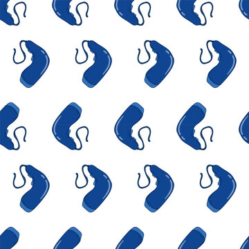 Barbershop pattern. barber tools seamless pattern. doodle barber equipment seamless pattern background