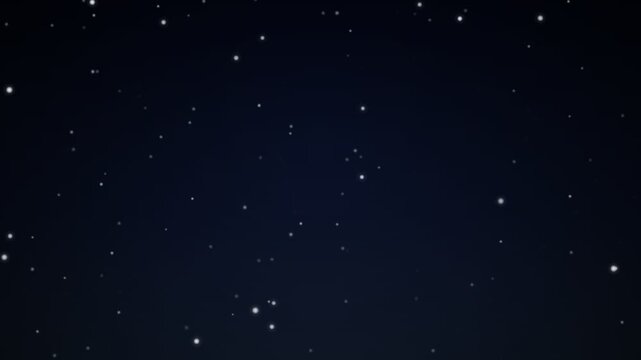 An animated visualization of falling snowflakes against a solid black background