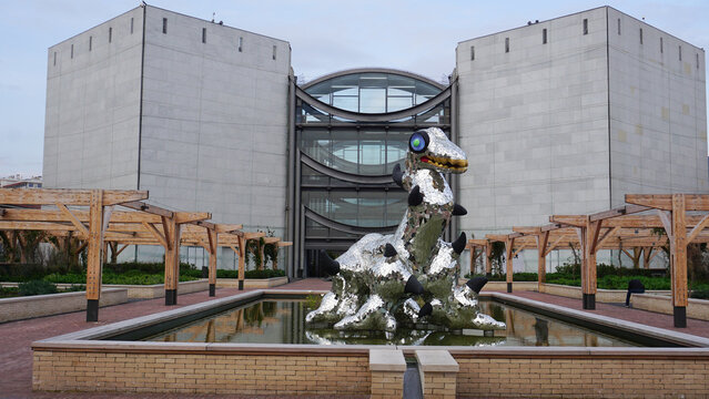 Nice , France - March 9, 2026: Modern and Contemporary Art Museum MAMAC Musee d'Art Moderne et Contemporain in Carabace district of Nice on French Riviera