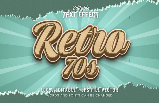 Vintage editable text effect free vector	