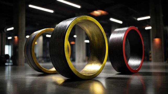 Shiny Metallic Resistance Loop Bands for Fitness Training