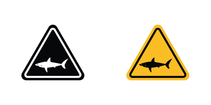 Shark warning signs graphic design vector symbols. Best for Graphics