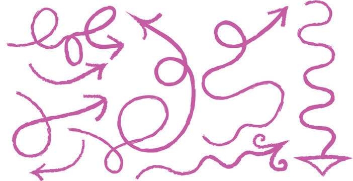 vector illustration of a pink arrow
