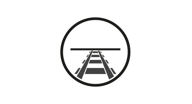 Railway Track Icon Design Transportation.