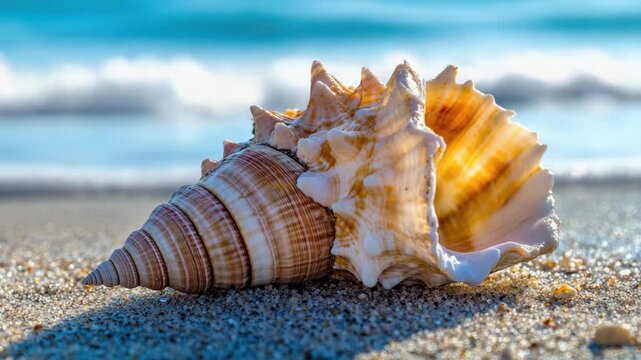Beautiful seashell on the beach