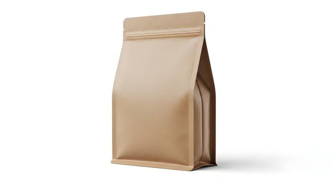 Coffee bean bag mockup realistic packaging design for branding product visualization