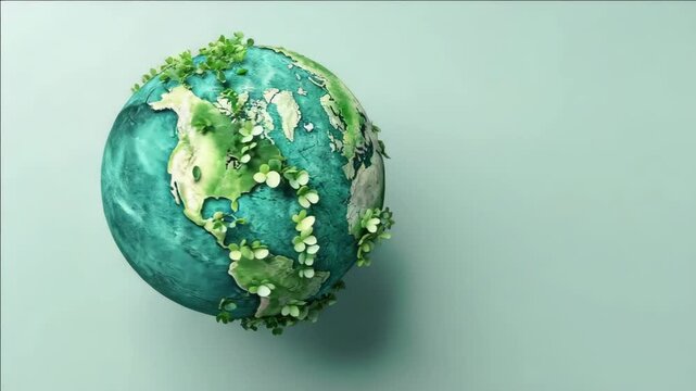 Planet Earth with flora