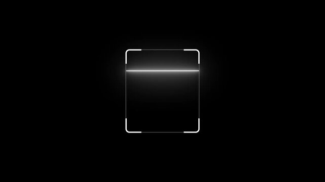 Scanner icon animation isolated scanner neon shine icon animation.fingerprint biometric scanning animation. Biometric scanning. Motion graphics of verified concept