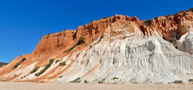 Grande balade sur les falaises de Praia da Fal&eacute;sia et Ria Formosa au Portugal dans l'Algarve